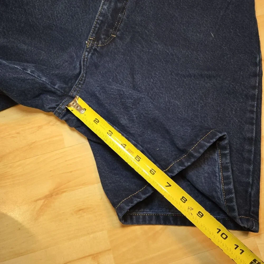Vtg Super High Waisted Enuf Internationale Womens Jean Shorts Sz 13 USA Dark‎